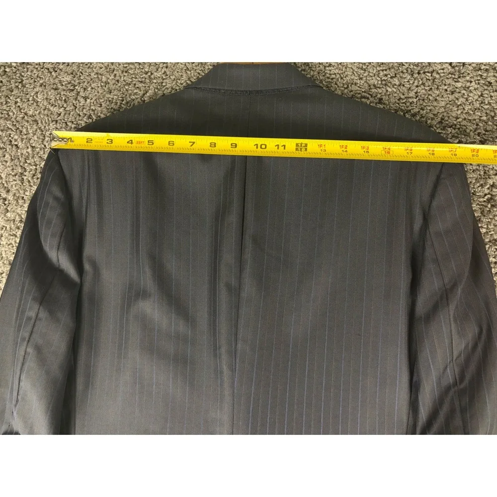 Brooks Brothers Vitale Barberis Canonico Suit Mens 44R W39 Navy Pinstripe Wool